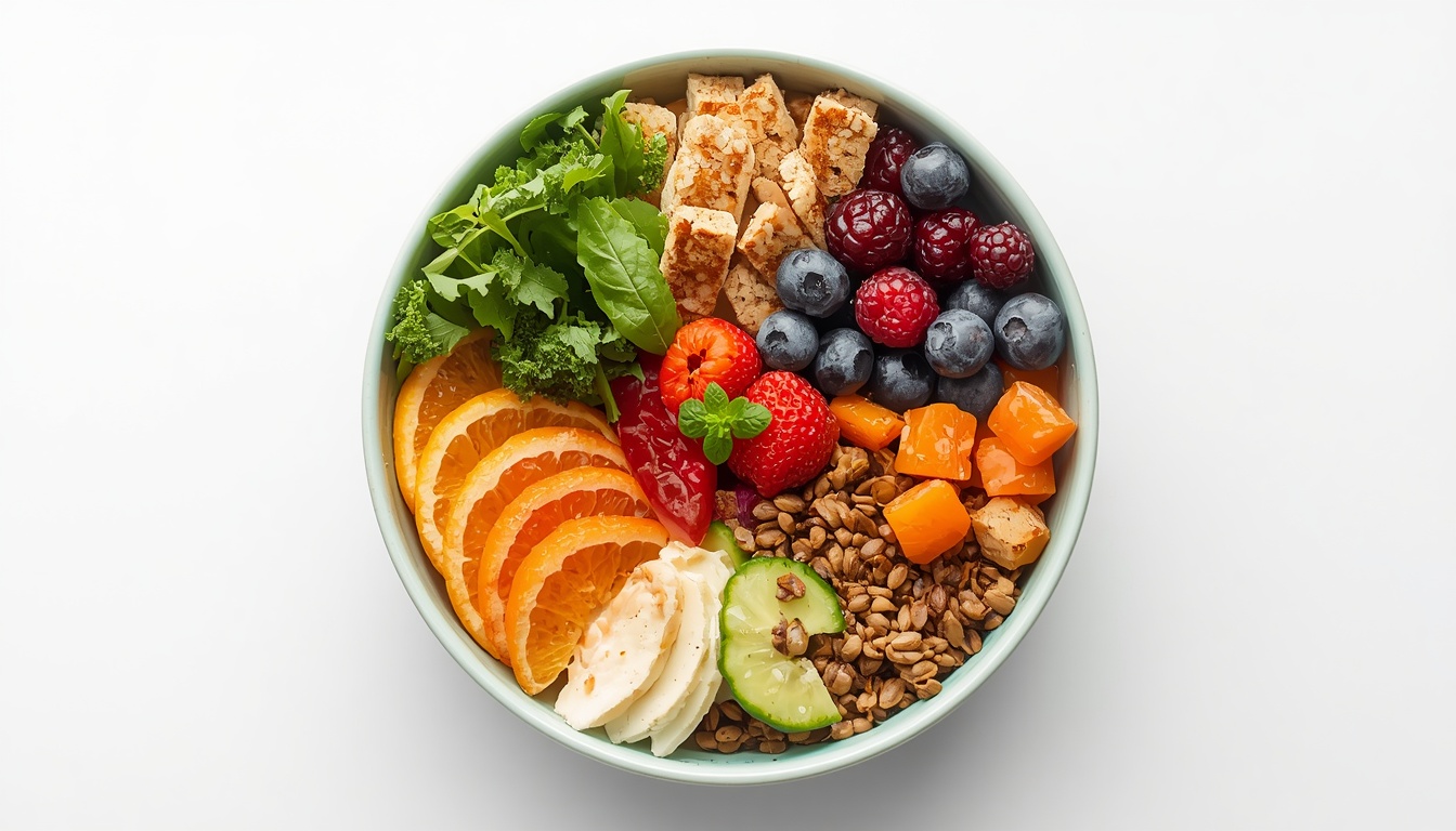 Colorful balanced bowl reflecting mindful nutrition choices